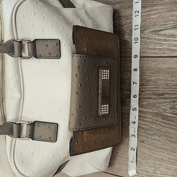 Guess, Cream, Y2k, Vintage, Brown, Handbag, Purse, Casual, Summer - Picture 5 of 9